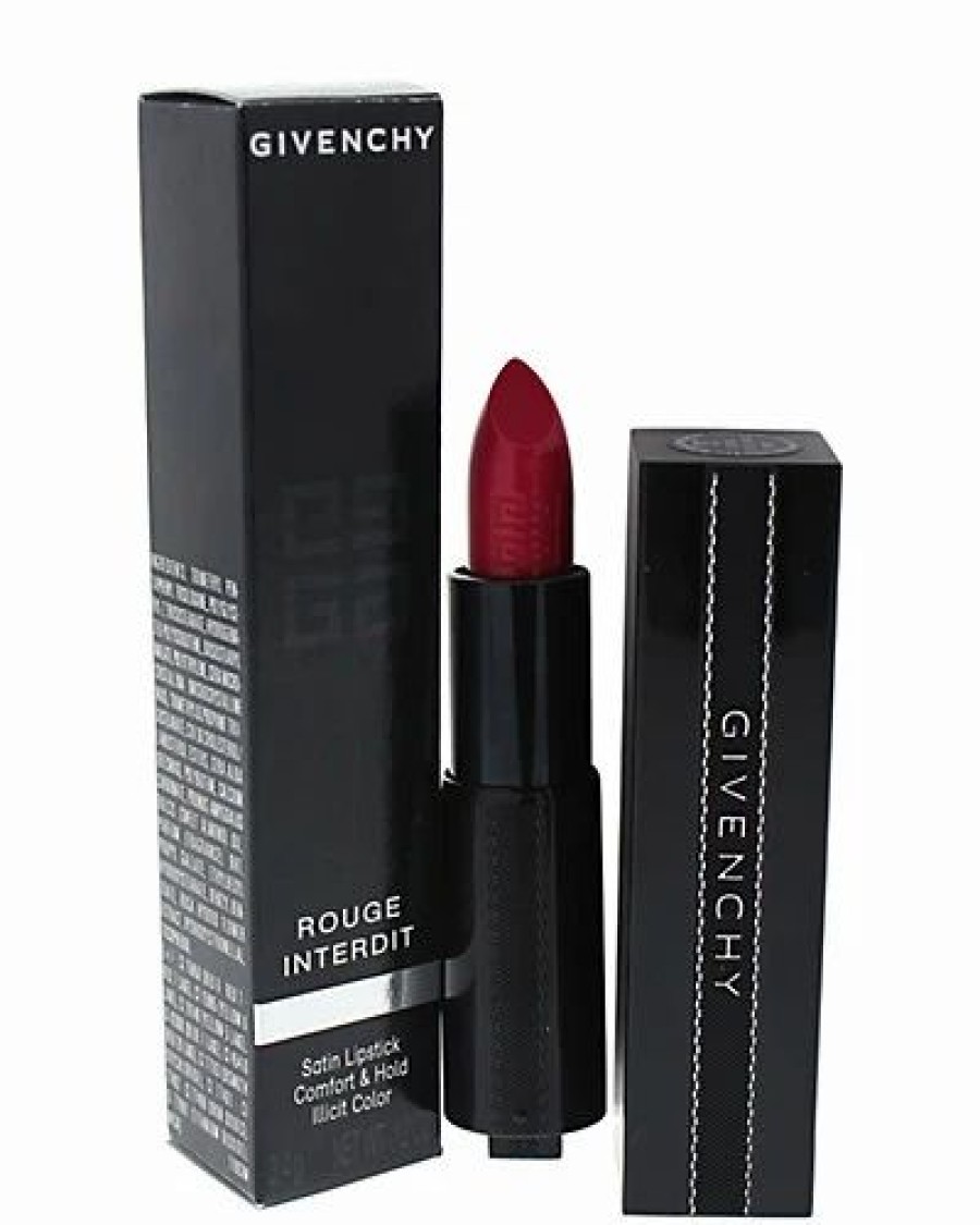 Lip & Cheek Makeup * | Givenchy 0.12Oz Fuchsia In The Know Rouge Interdit Satin Lipstick Women