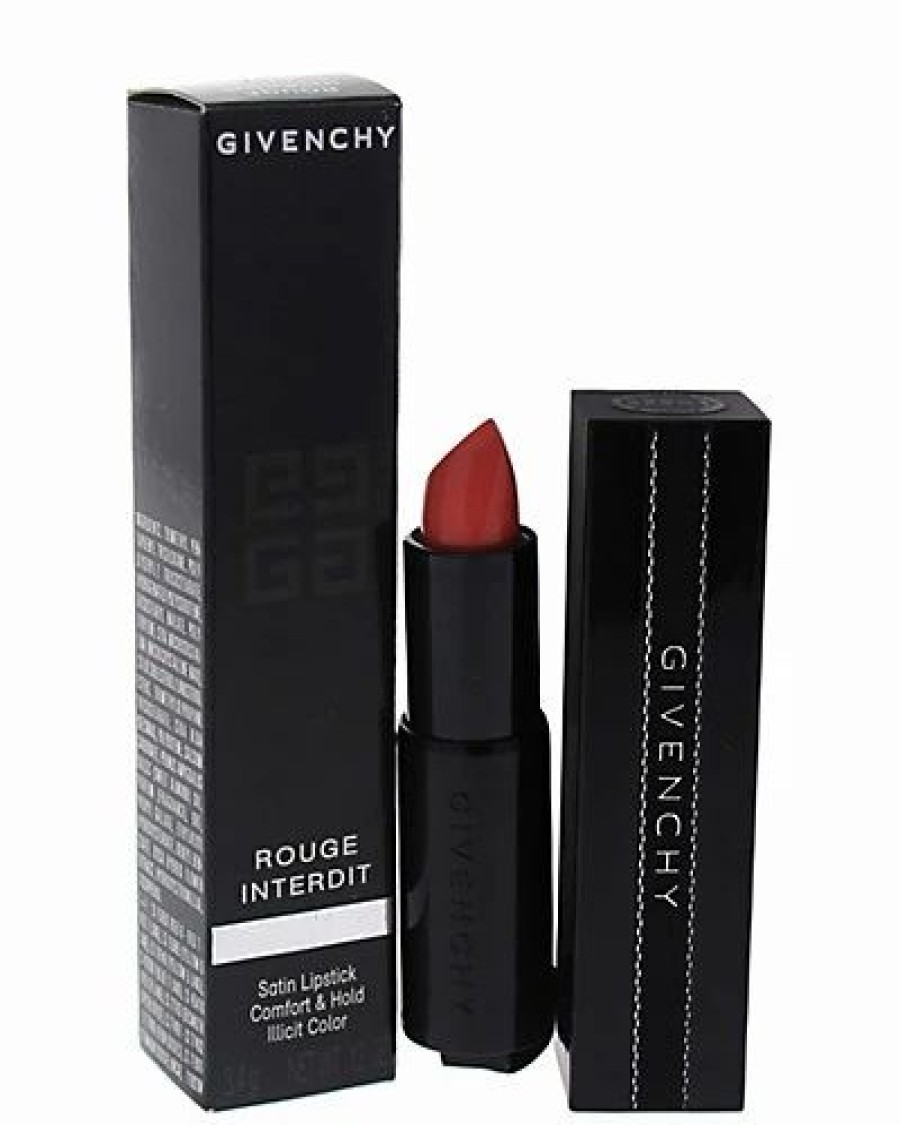 Lip & Cheek Makeup * | Givenchy 0.12Oz Flash Coral Rouge Interdit Satin Lipstick Women