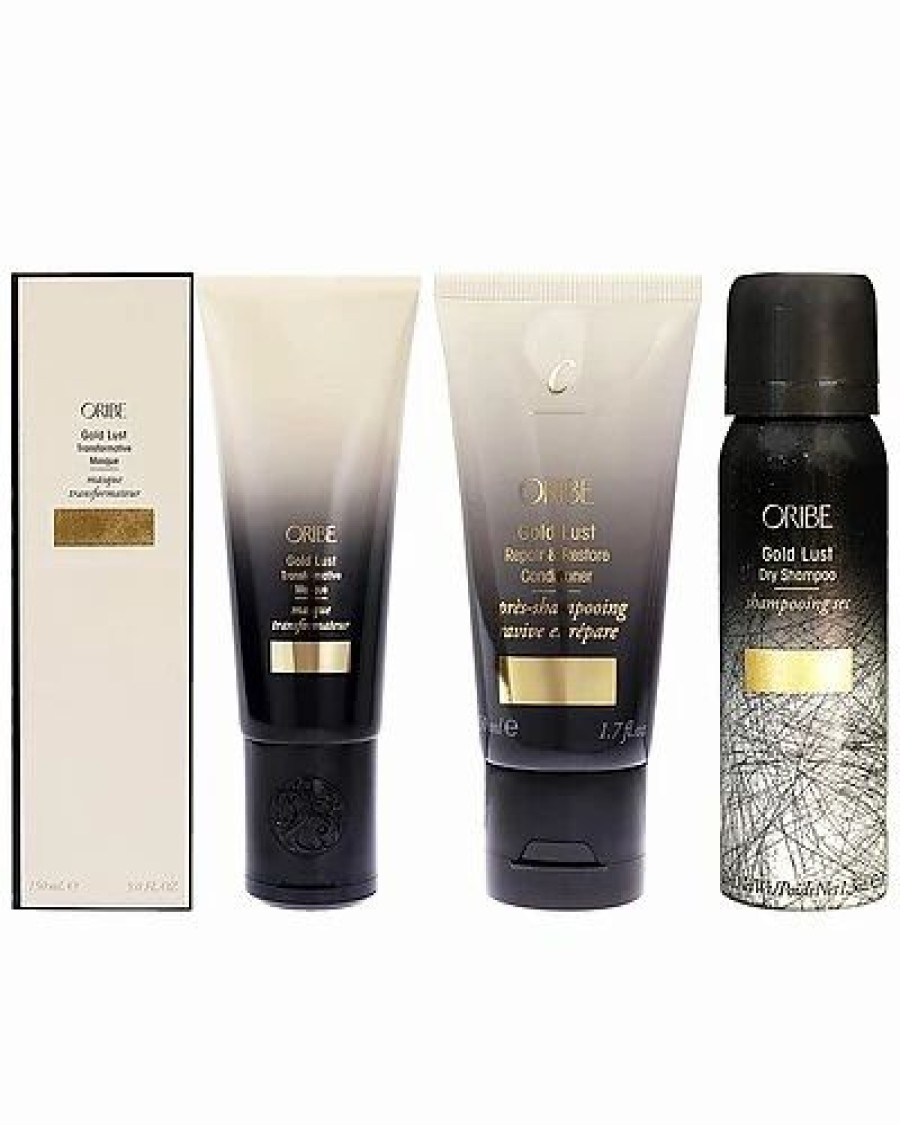 Shampoo & Conditioners * | Oribe Gold Lust Dry Shampoo, Repair & Restore Conditioner And Transformative Masque Kit Women