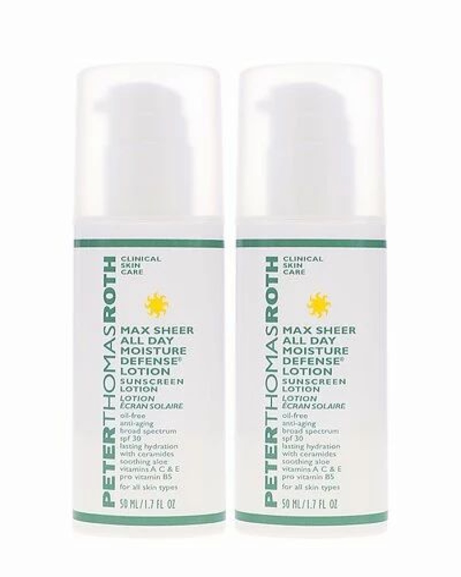 Moisturizers & Eye Cream * | Peter Thomas Roth 3.4Oz Max Sheer All Day Moisture Spf 30 Defense Lotion 2 Pack Women