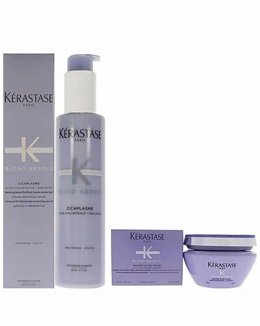 Shampoo & Conditioners * | Kerastase Blonde Absolu Ultra Violet Masque & Cicaplasme Serum 2Pc Kit Women