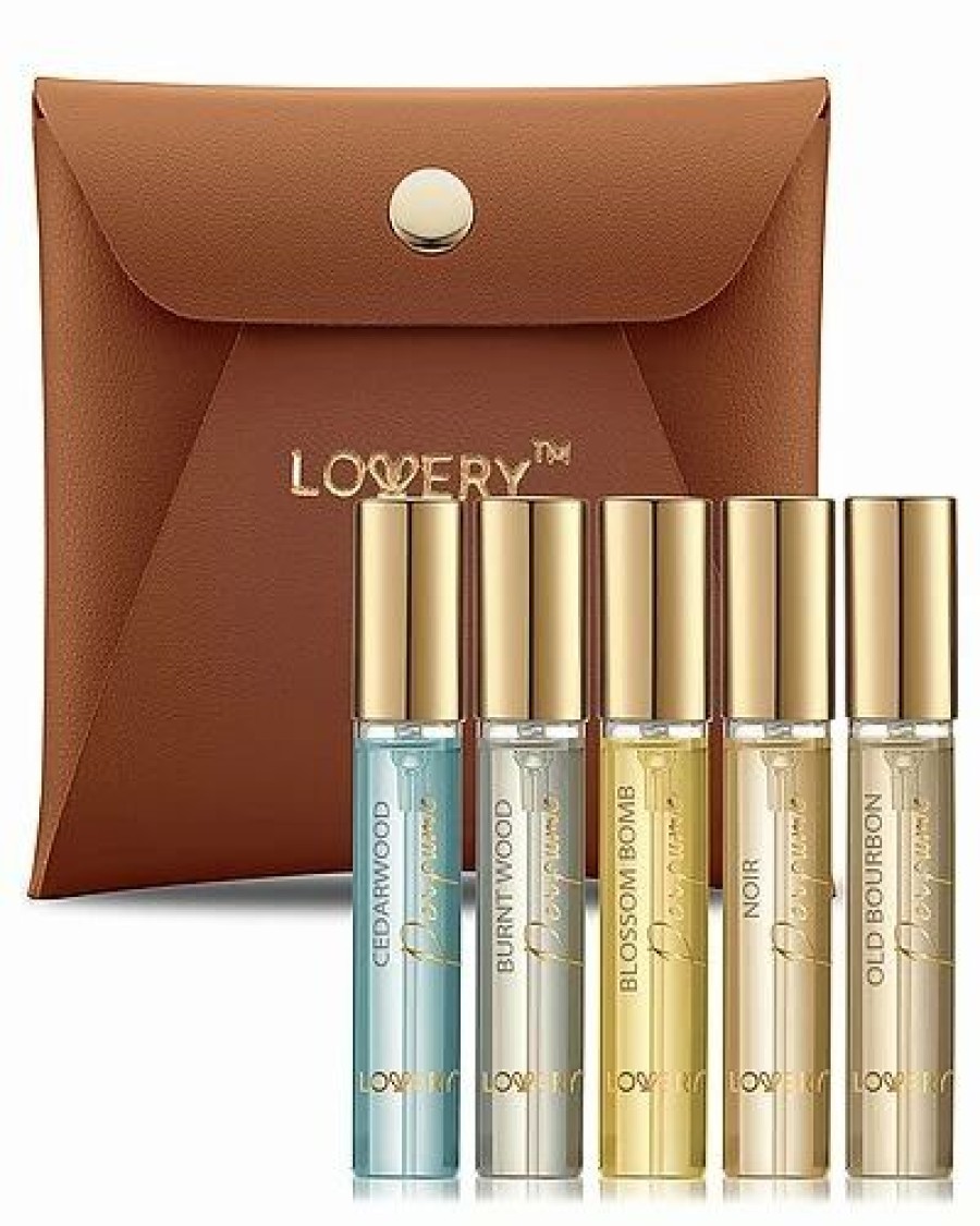 Fragrance * | Lovery Travel Cologne Spray For Men, 5Pc Woodsy Scented Mini Body Perfumes With Pouch Women