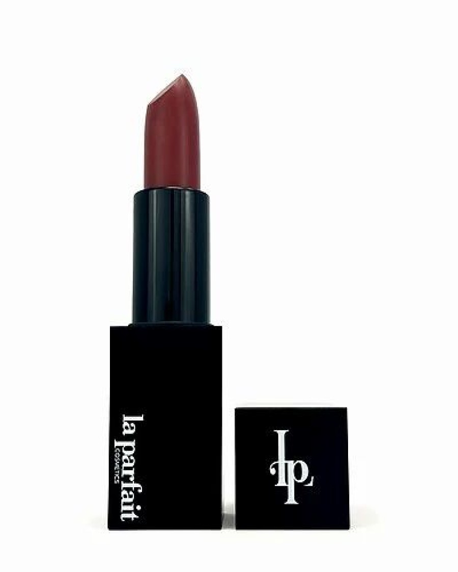 Lip & Cheek Makeup * | La Parfait Cosmetics 0.176Oz #10 Deep Plum Red B-Bold Satin Lipstick Women