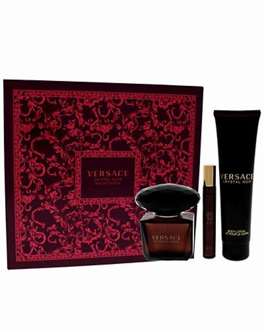 Fragrance * | Women'S 3Pc Versace Crystal Noir Fragrance Set